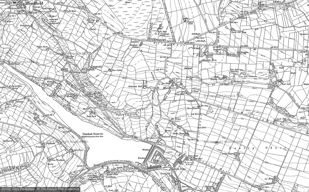 Old Map of Historic Map covering Edge Mount in 1890