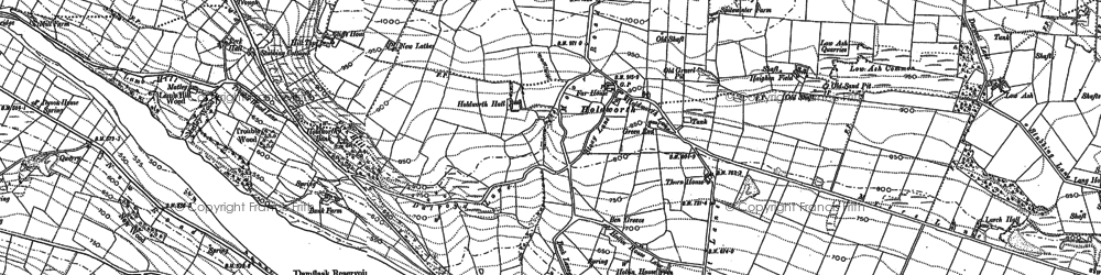 Old map of Holdworth in 1890