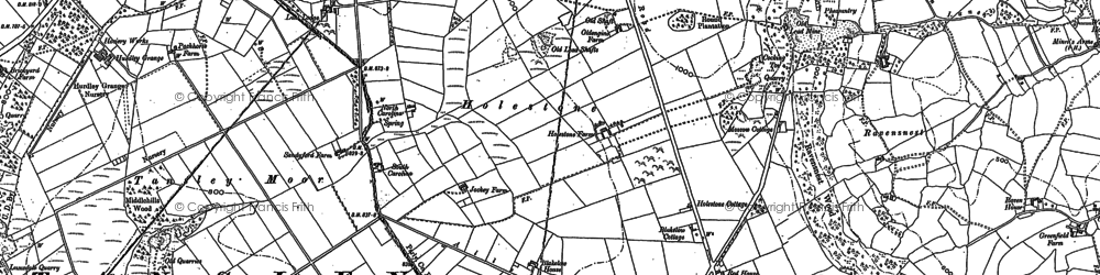 Old map of Holestone in 1878