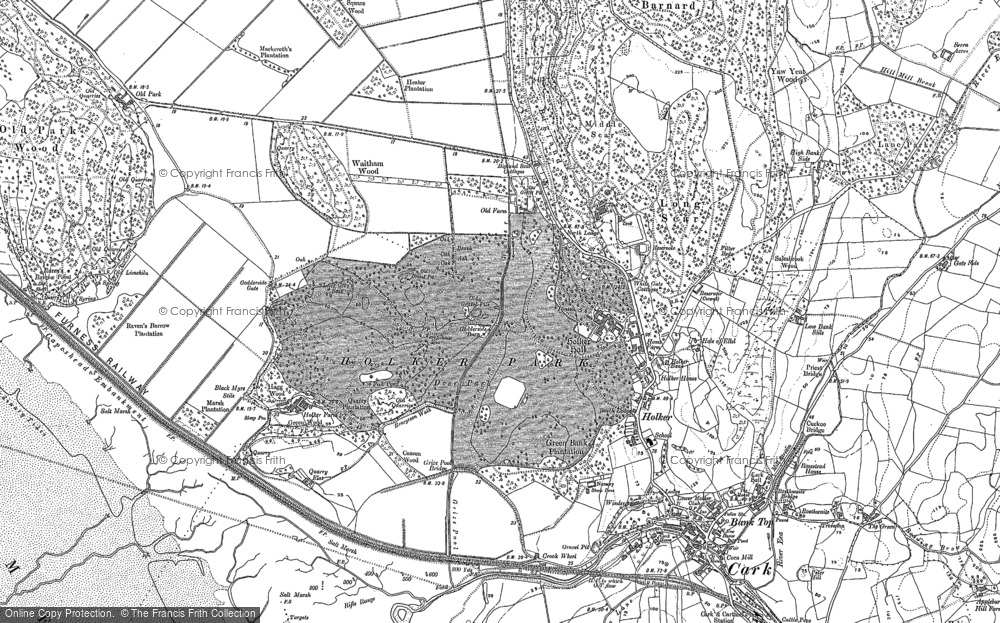 Old Map of Historic Map covering Bigland Scar in 1848