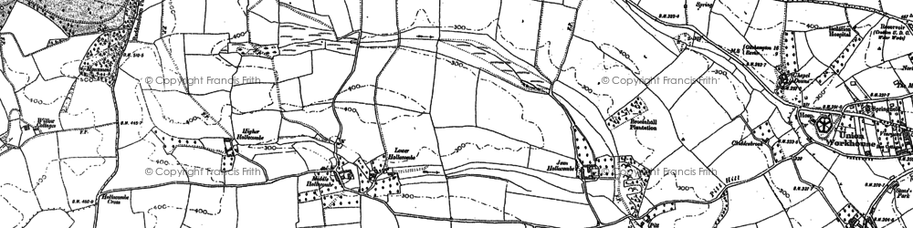 Old map of Hollacombe in 1886