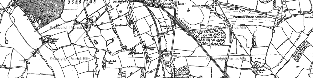 Old map of Merle Common in 1895