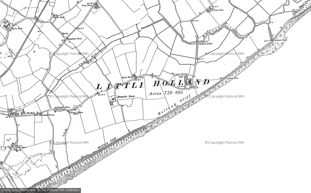 Old Map of Holland-on-Sea, 1896 in 1896