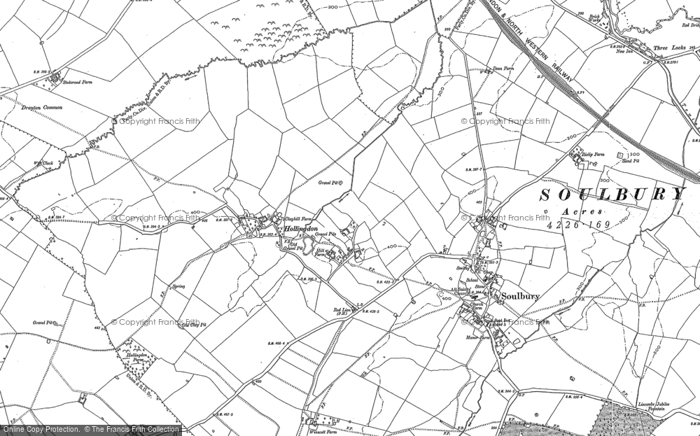 Old Map of Hollingdon, 1923 in 1923