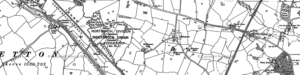 Old map of Stud Green in 1897