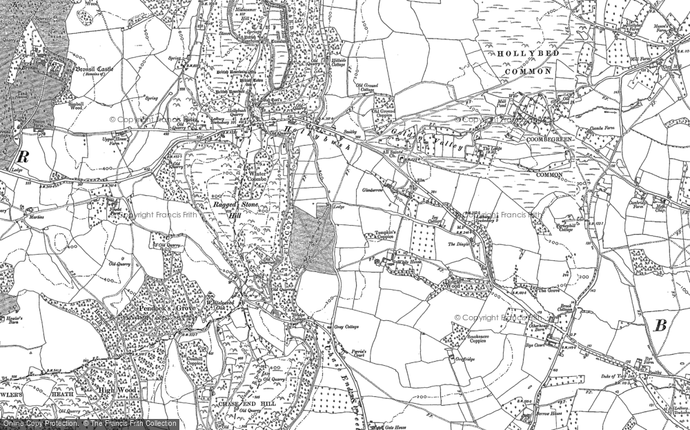 Old Map of Hollybush, 1883 - 1903 in 1883