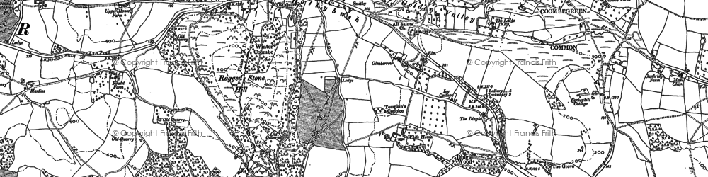 Old map of Hollybush in 1883