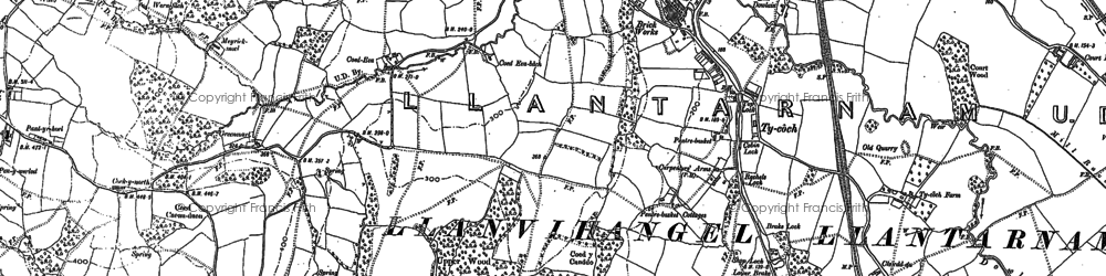Old map of Hollybush in 1899
