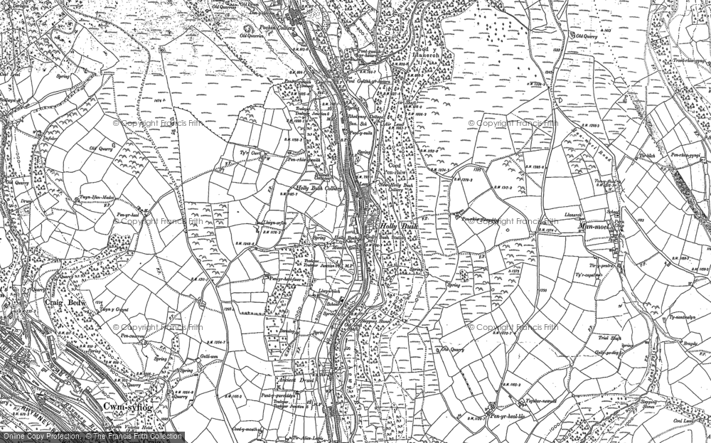 Old Map of Hollybush, 1916 in 1916