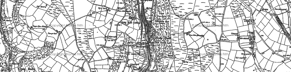 Old map of Hollybush in 1916