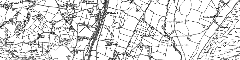 Old map of Hollyhurst in 1882