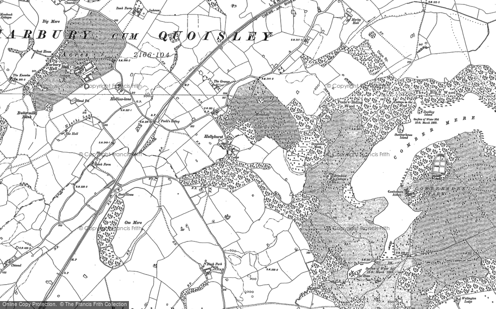 Old Map of Historic Map covering Marley Green in 1897