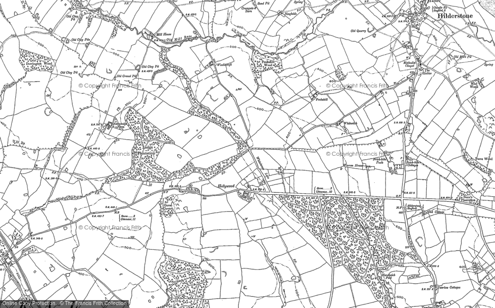 Old Map of Hollywood, 1879 - 1881 in 1879