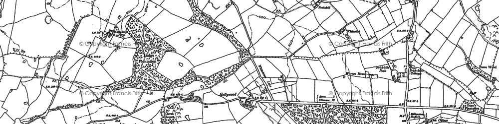Old map of Hollywood in 1879