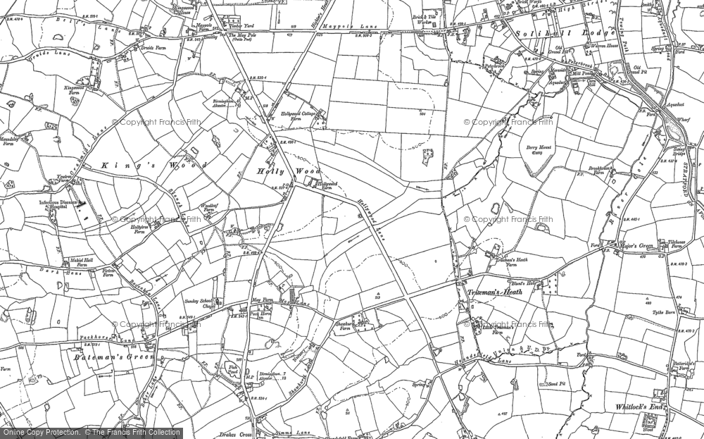 Old Map of Historic Map covering Headley Heath in 1903