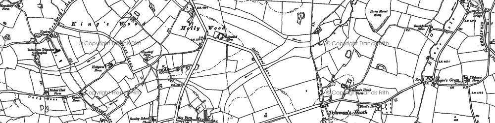 Old map of Bateman's Green in 1903