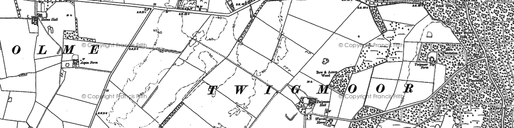 Old map of Black Hoe Plantn in 1885