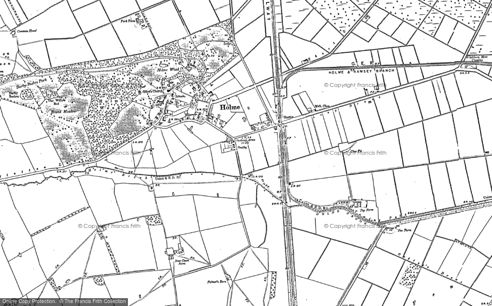 Old Map of Holme, 1887 in 1887