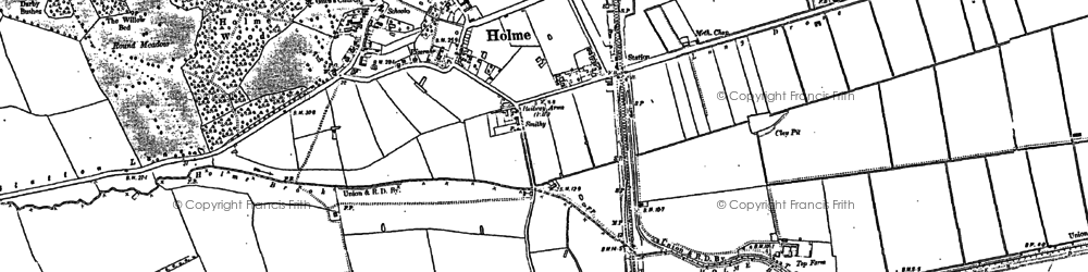 Old map of Holme in 1887