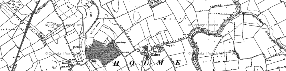 Old map of Holme in 1891