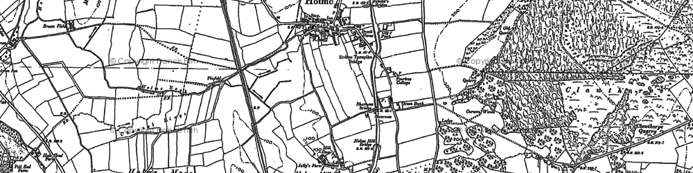 Old map of Holme in 1911