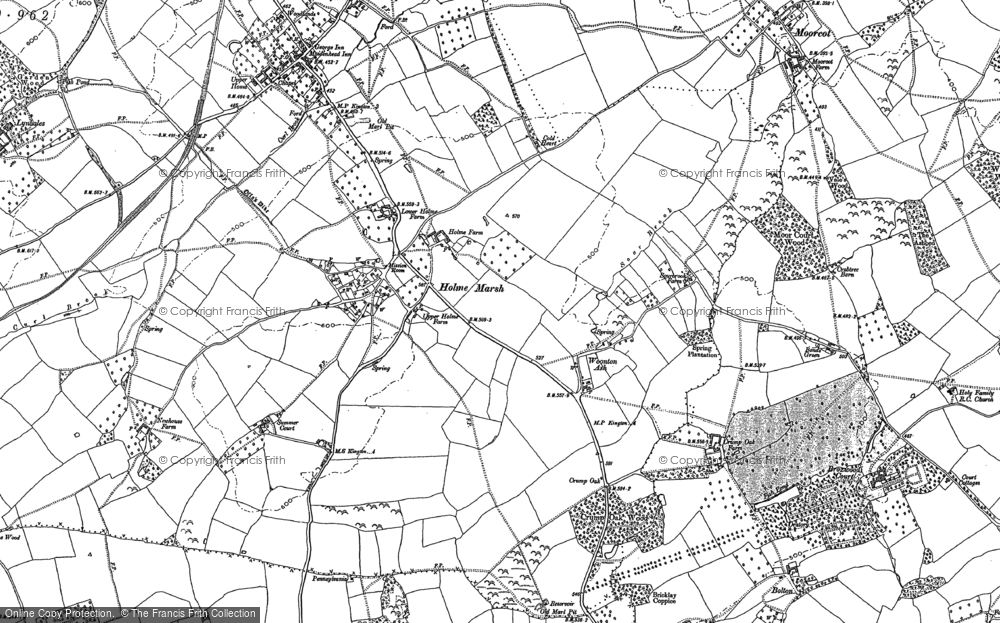 Old Map of Holme Marsh, 1885 - 1902 in 1885