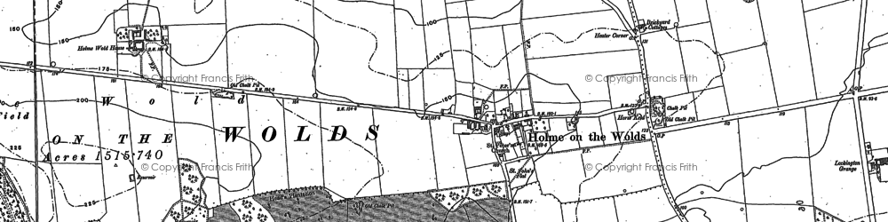 Old map of Holme on the Wolds in 1890