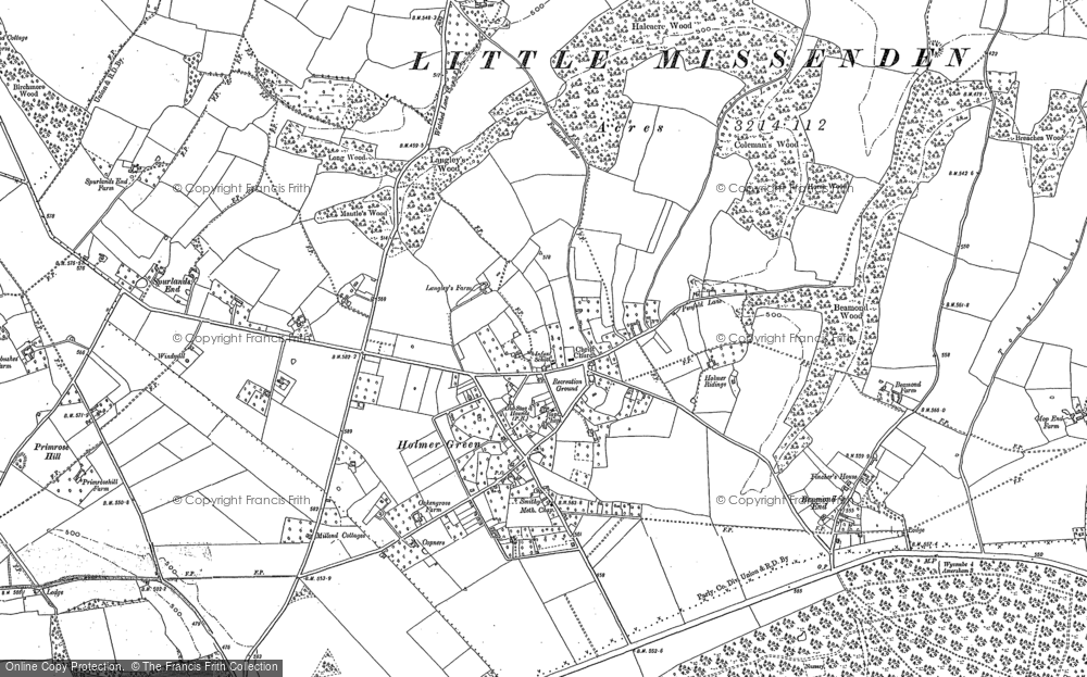 Old Map of Holmer Green, 1897 in 1897