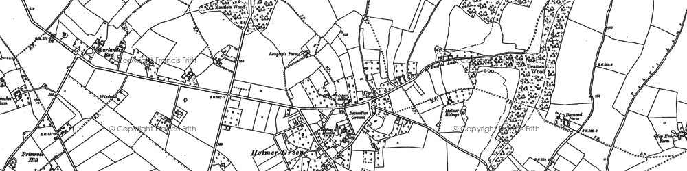 Old map of Holmer Green in 1897