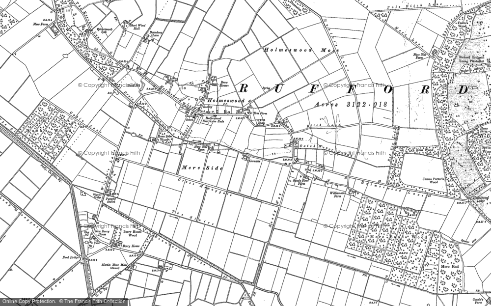 Old Map of Historic Map covering Berry Ho in 1892