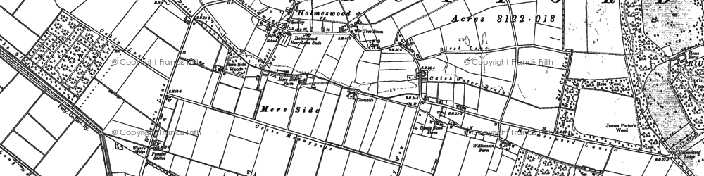 Old map of Tarlscough in 1892