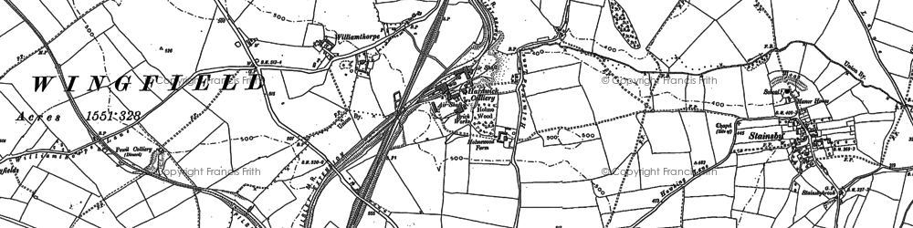 Old map of Highfields in 1877