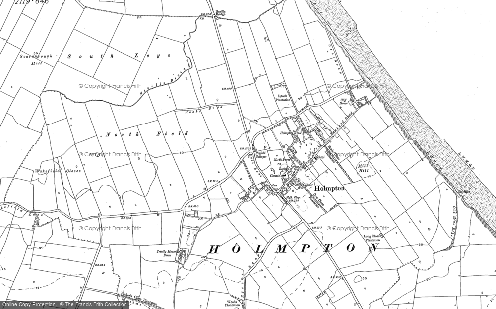 Old Map of Holmpton, 1908 in 1908
