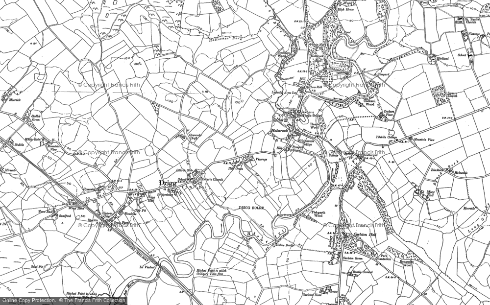 Old Map of Holmrook, 1888 - 1891 in 1888