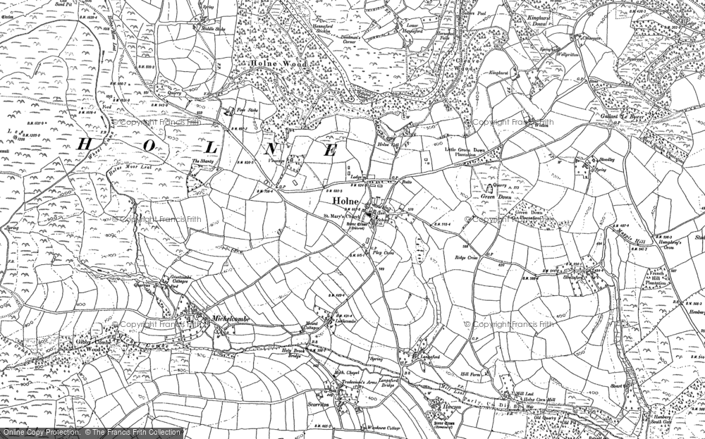 Old Map of Historic Map covering Middle Stoke in 1885