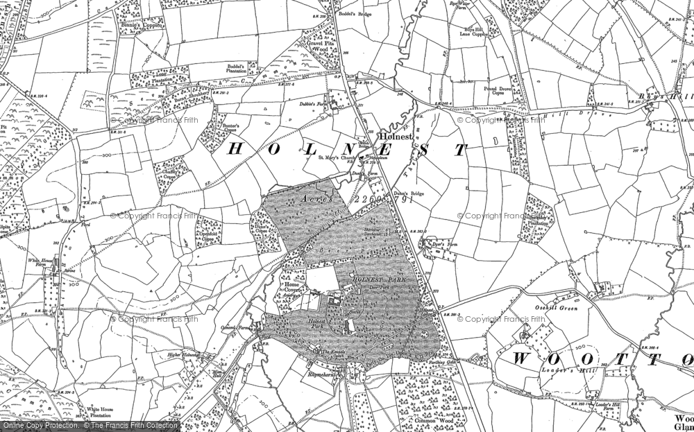 Old Map of Holnest, 1886 - 1887 in 1886