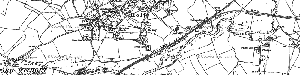 Old map of Ham Green in 1922