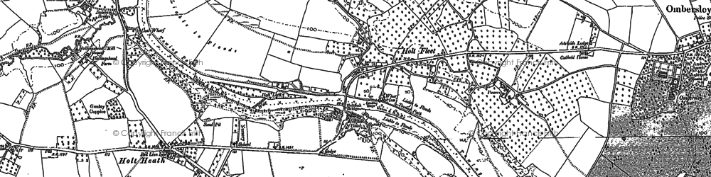 Old map of Holt Fleet in 1883