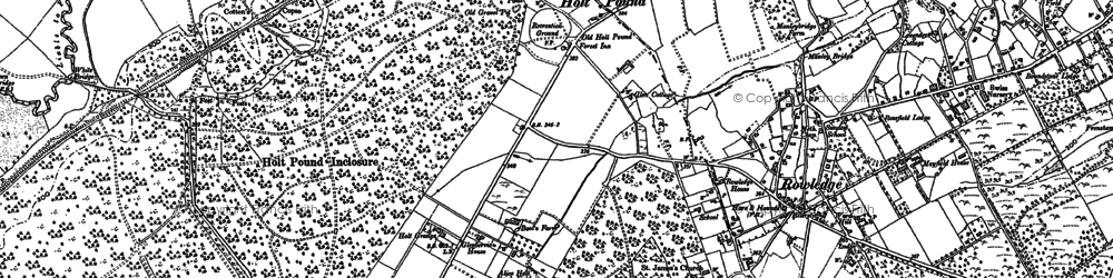 Old map of Holt Pound in 1913