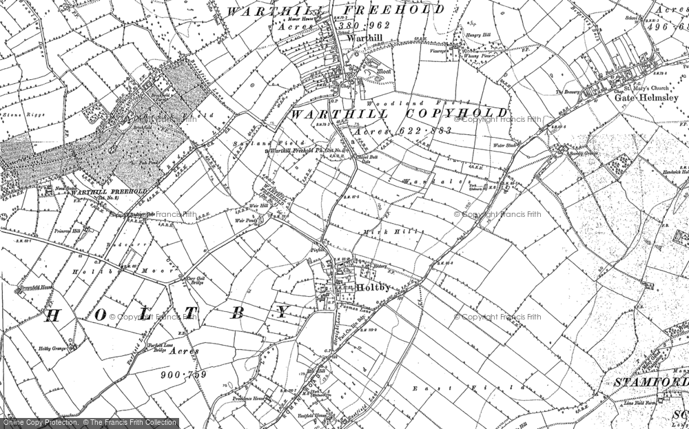Old Map of Holtby, 1890 - 1891 in 1890