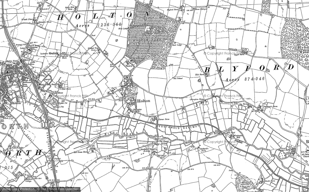 Old Map of Holton, 1883 in 1883