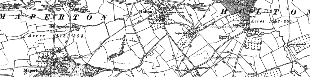 Old map of Holton in 1885