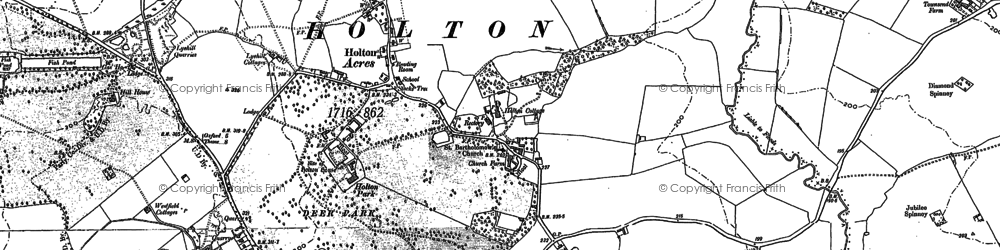 Old map of Holton in 1897