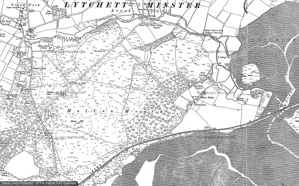 Old Map of Holton Heath, 1886 in 1886