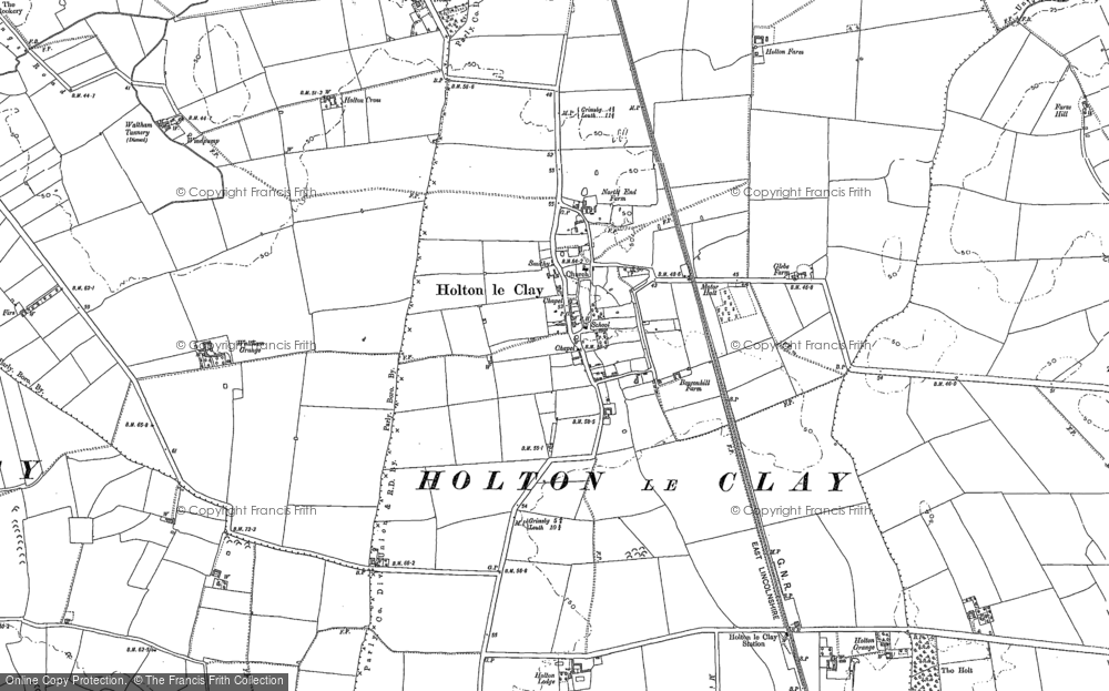 Old Map of Holton le Clay, 1881 - 1905 in 1881