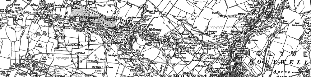 Old map of Holway in 1898