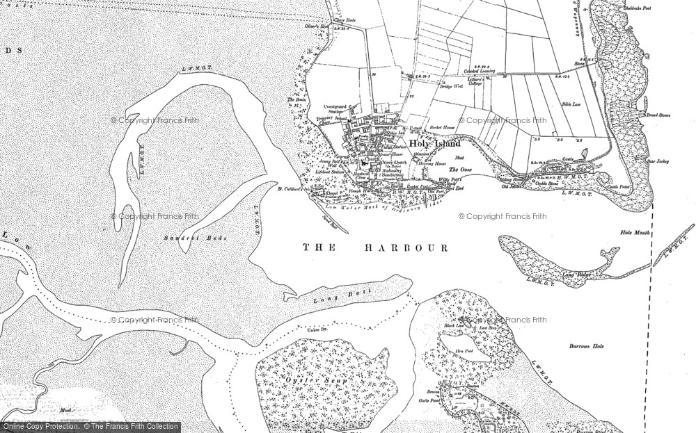 Old Map of Historic Map covering Broad Stones in 1897