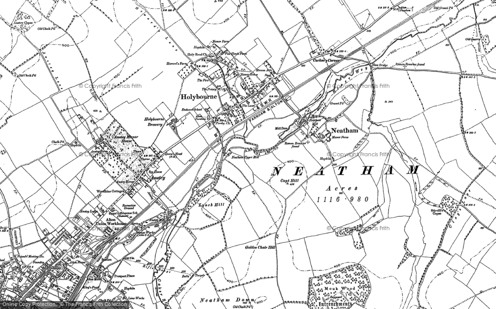 Old Map of Holybourne, 1894 - 1895 in 1894