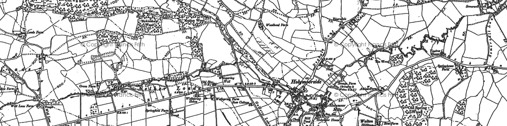 Old map of Holymoorside in 1876