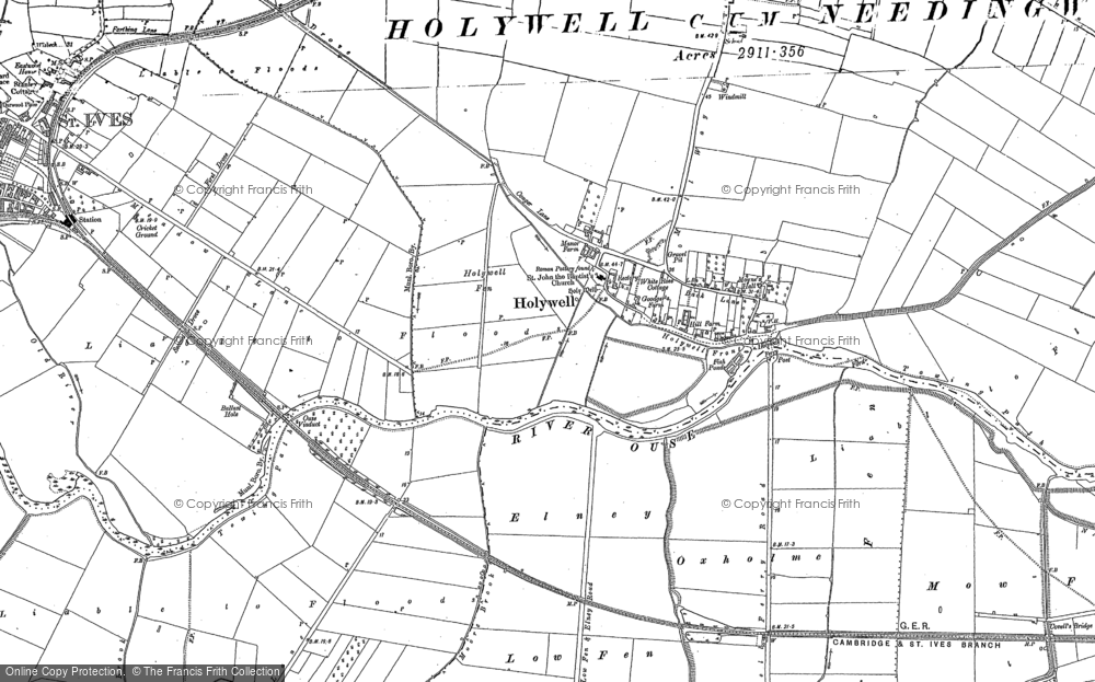 Old Map of Holywell, 1900 - 1901 in 1900